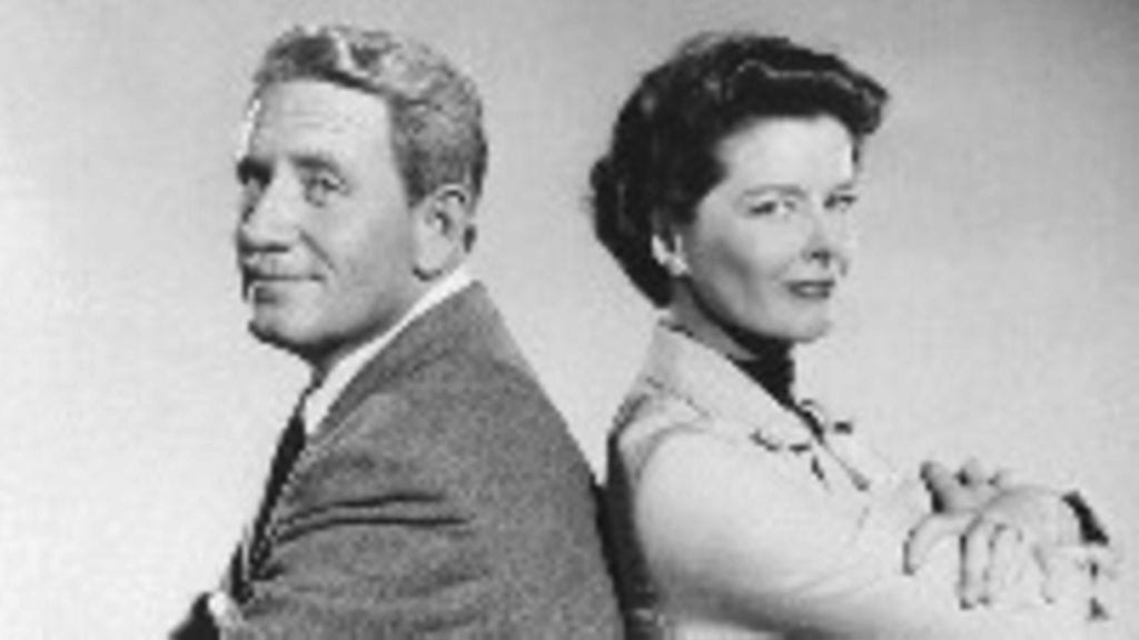 Katharine Hepburn ja Spencer Tracy näyttelivät elokuvassa Aatamin kylkiluu (1949