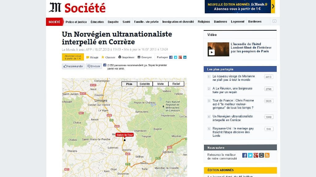 Asiasta kertoi ensimmäisten joukossa ranskalainen Le Monde-lehti.