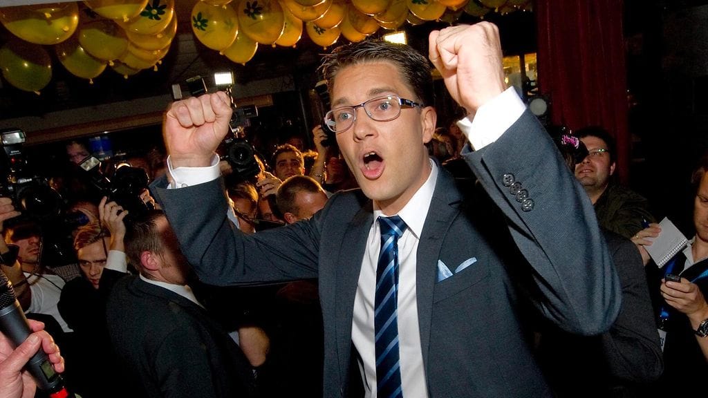 Ruotsidemokraattien puheenjohtaja Jimmie Åkesson.