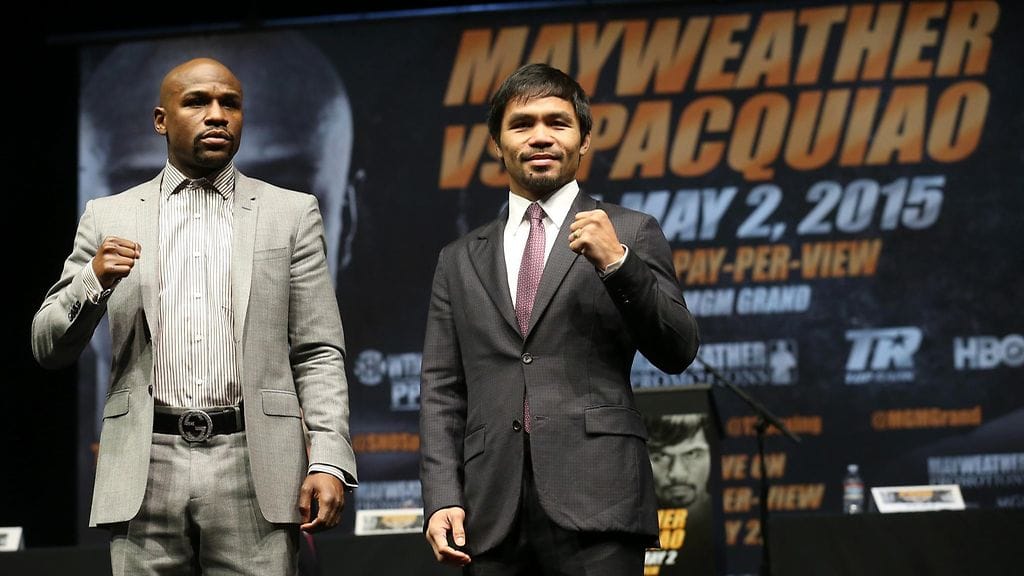 Floyd Mayweather ja Manny Pacquiao kohtaavat superottelussa 2. toukokuuta.