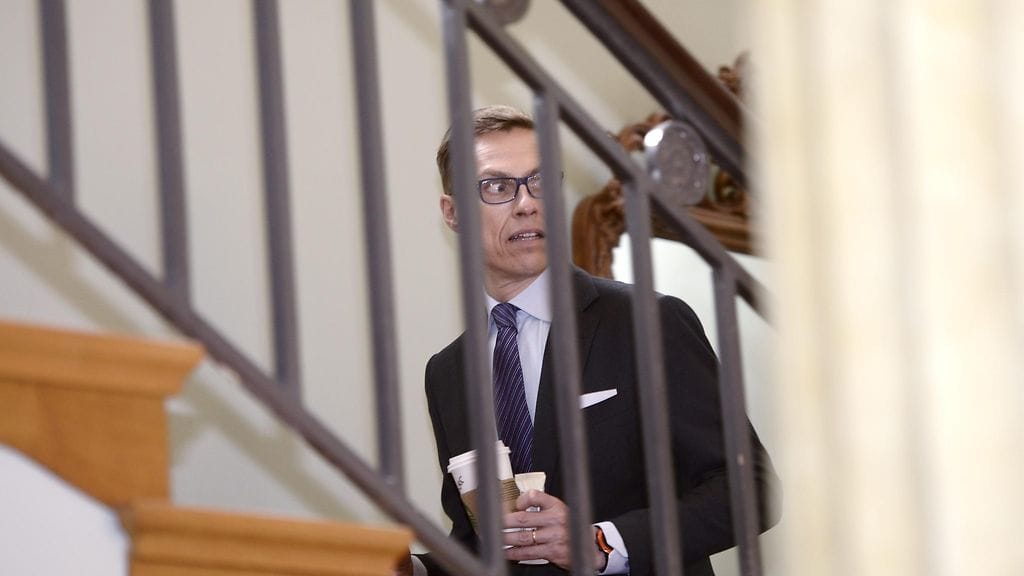 Alexander Stubb saapui Smolnassa käynnistyviin hallitusneuvotteluihin Helsingissä.