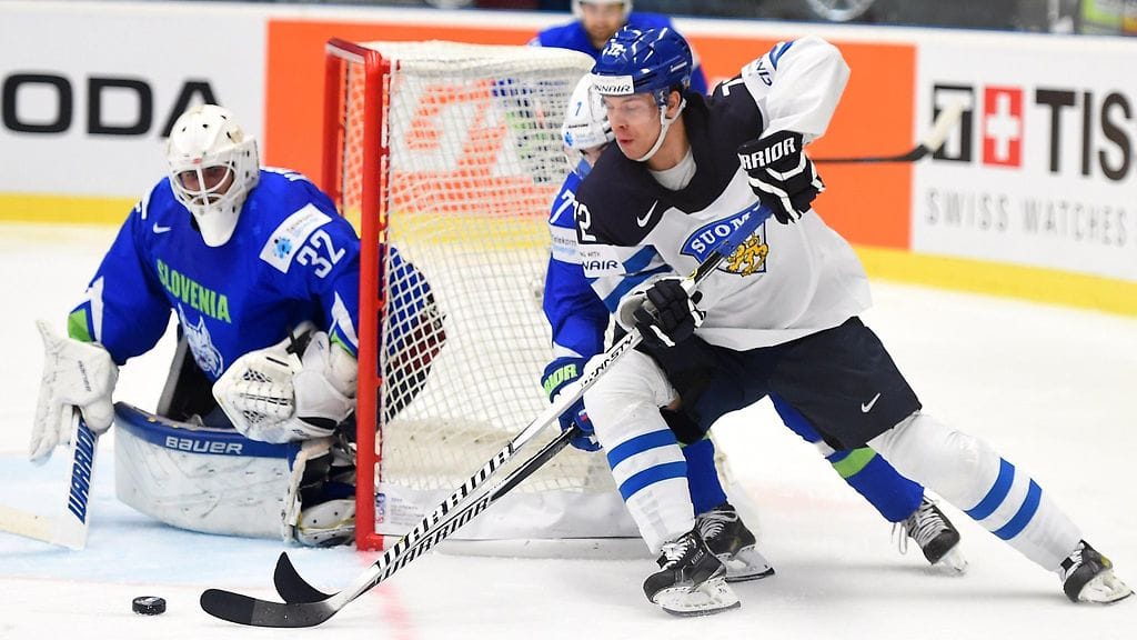 Joonas Donskoi Slovenia-ottelussa.