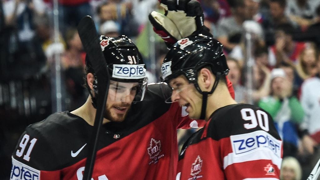 Tyler Seguin ja Jason Spezza onnittelemassa toisiaan.