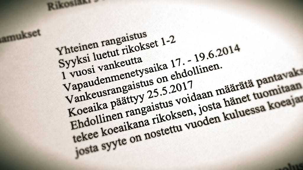 Vantaan käräjäoikeus langetti 17-vuotialle molemmille vuoden ehdollista.