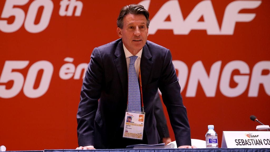 Sebastian Coe Pekingissä keskiviikkona.