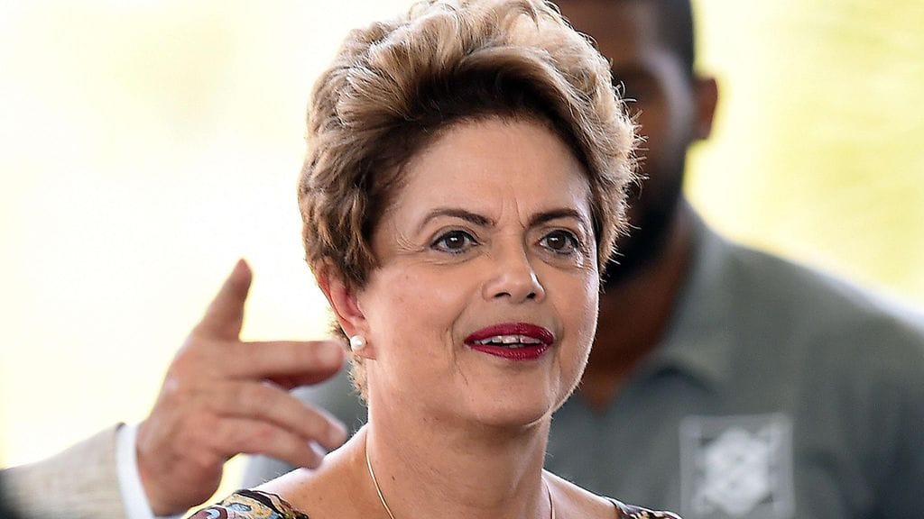 Brasilian presidentti Dilma Rousseff kuvattuna 15.10.2015.