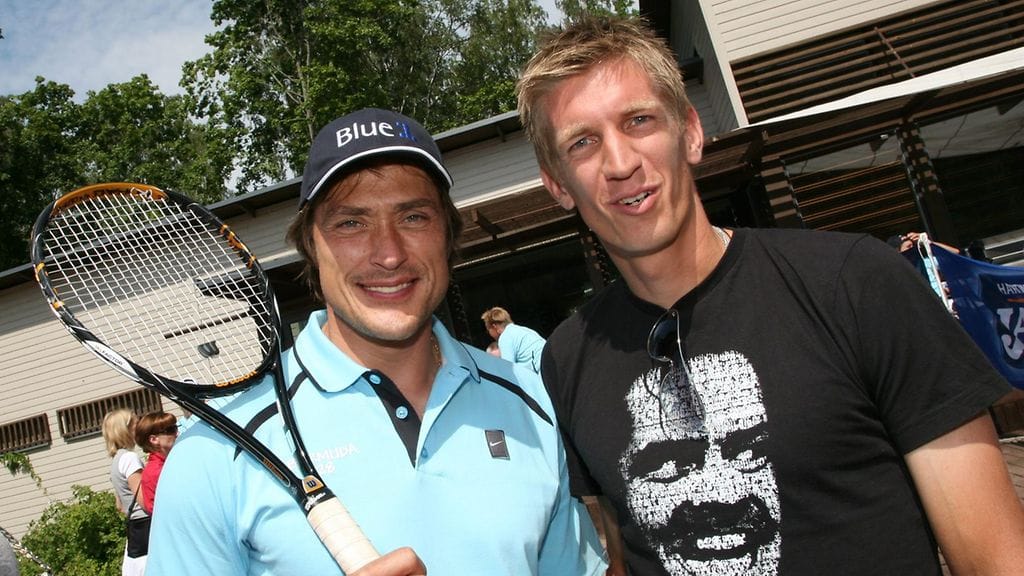 Teemu Selänne ja Jarkko Nieminen vuonna 2008