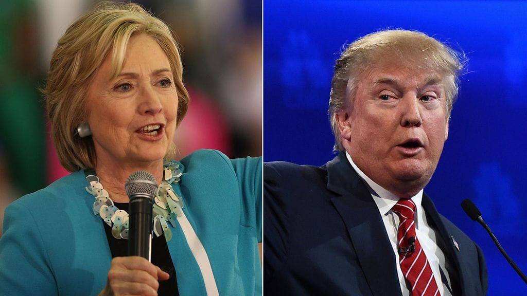 Hillary Clinton on menettänyt kannatustaan republikaanien Donald Trumpiin nähden