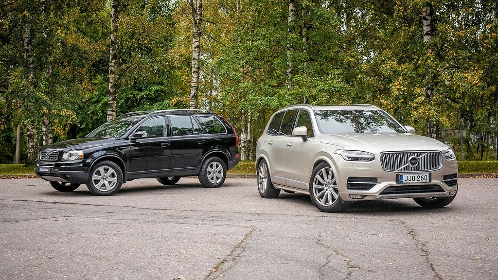 Volvo XC90 muuttui ulkoisesti eniten keulailmeeltään.