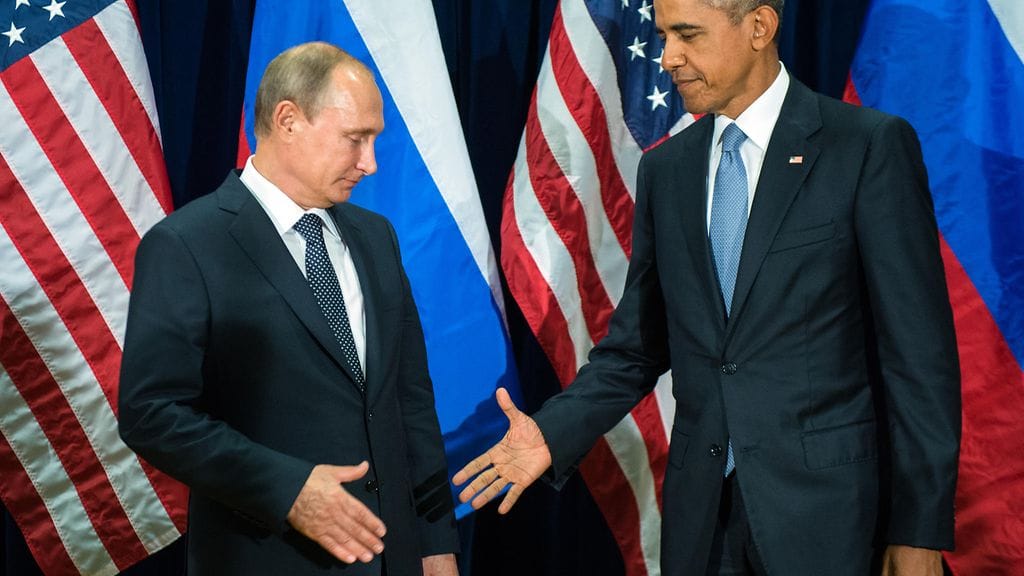 Vladimir Putin ja Barack Obama syyskuussa 2015.