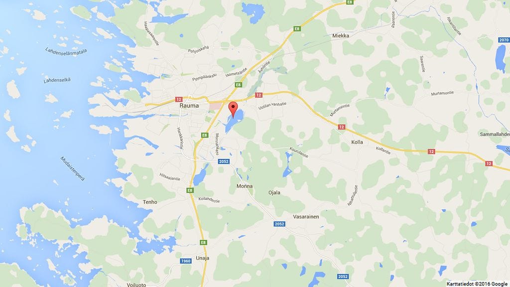 Nuori nainen pahoinpideltiin Äyhönjärven (merkitty kartassa punaisella) ympäri kulkevalla lenkkipolulla. 21. helmikuuta 2016. Kartta Google Maps.