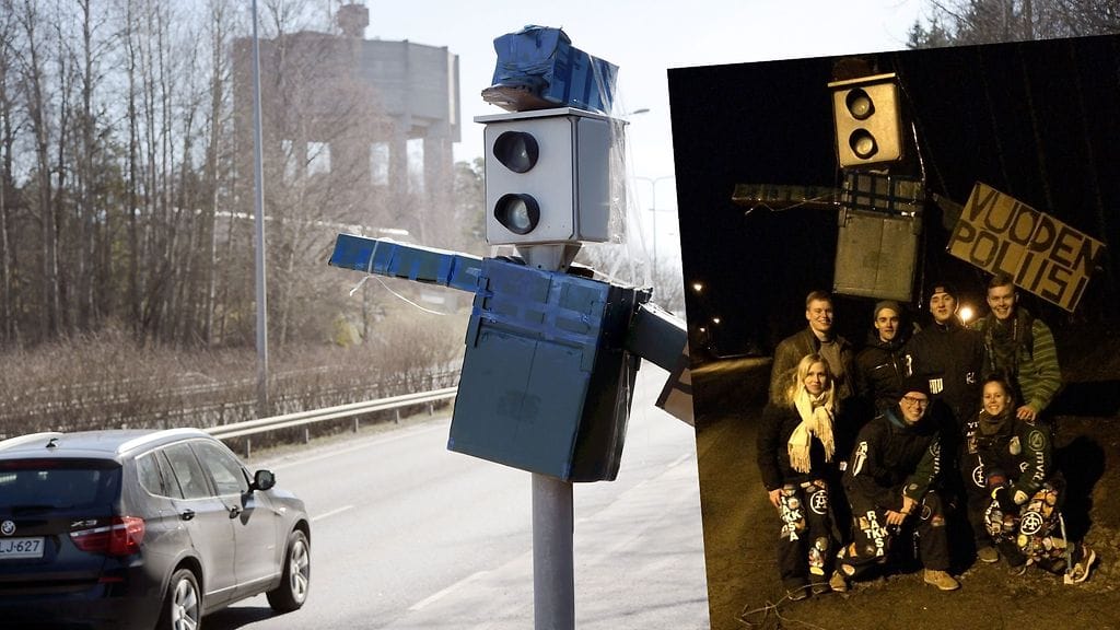 Poliisi arvasi oikein: kamerapoliisiluomuksen takana olivat teekkarit.