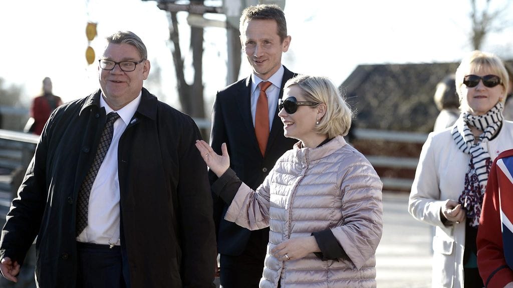 Suomen, Ruotsin ja Islannin ulkoministerit Porvoossa viime keväänä.