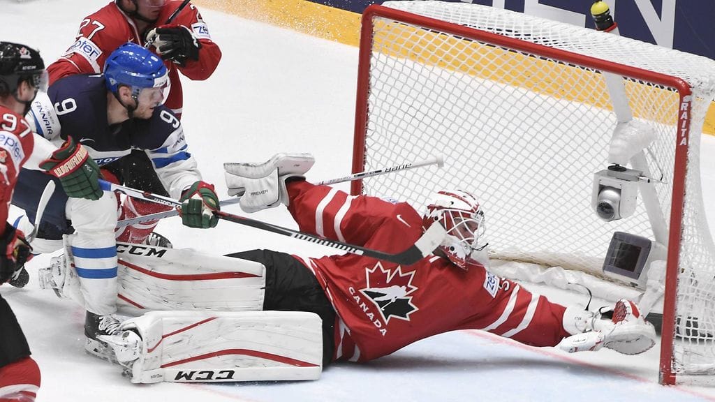 Cam Talbot ei esittänyt parasta peliään Suomea vastaan alkusarjassa.