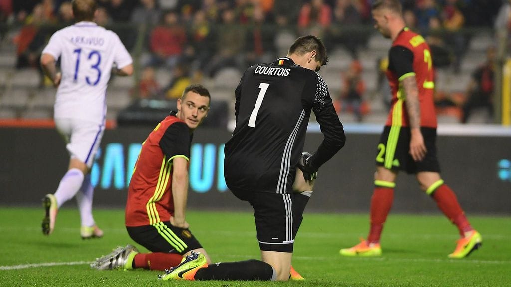 Huuhkajien maali veti Thomas Vermaelenin ja Thibaut Courtois'n mielet mustiksi.