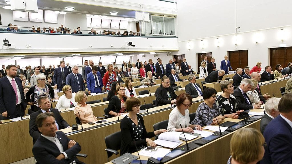 Eduskunta koolla 1. heinäkuuta 2016.