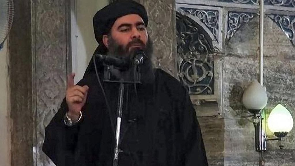 Isisin johtaja Abu Bakr al-Baghdadi päiväämättömässä, äärijärjestön julkaisemassa kuvassa.