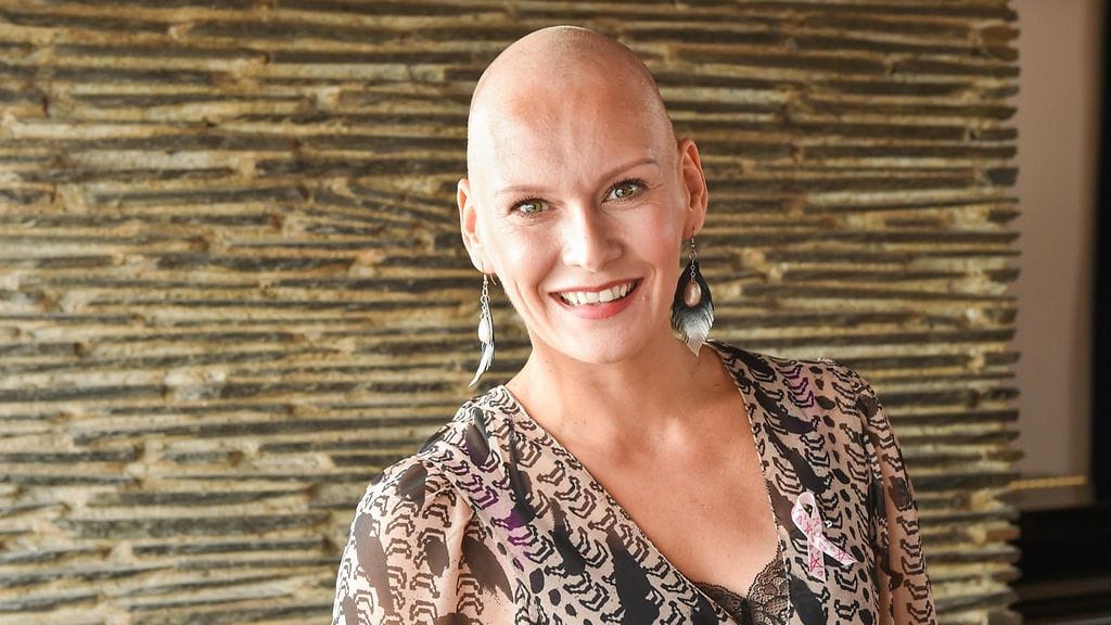 Heidi Sohlberg Roosa nauha -julkistustilaisuudessa.