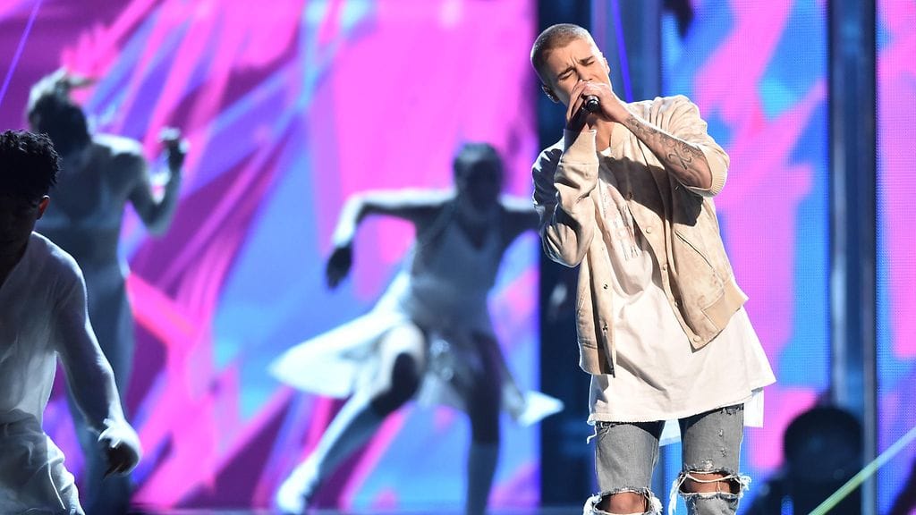 Justin Bieber esiintyi eilen maanantaina Hartwall Arenalla. Kuva viime toukokuulta Billboard Awardseista.