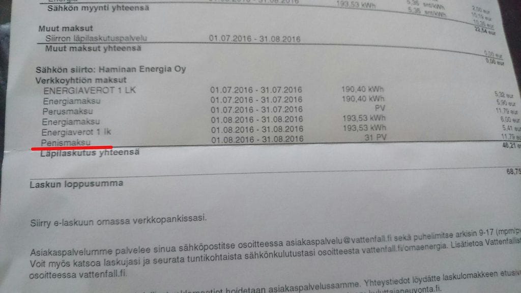 Kalle Kuitusen lasku herätti hilpeyttä.