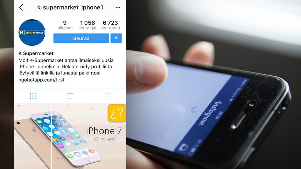 Suomalaisia huijataan nyt Instagramissa K-Supermarketin nimissä.