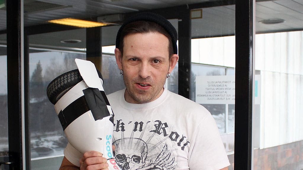 Timo Lavikainen Putous-treeneissä kulkupelin kanssa 26.1.2017 2