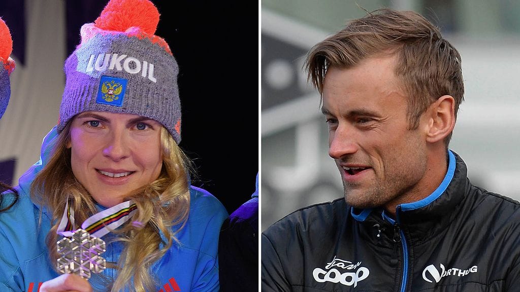 Natalja Matvejeva (vas.) ja Petter Northug ovat ajatutuneet kovaan sananvaihtoon Lahden MM-kisoissa.
