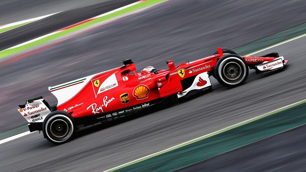 Kimi Räikkönen Barcelonan testeissä.