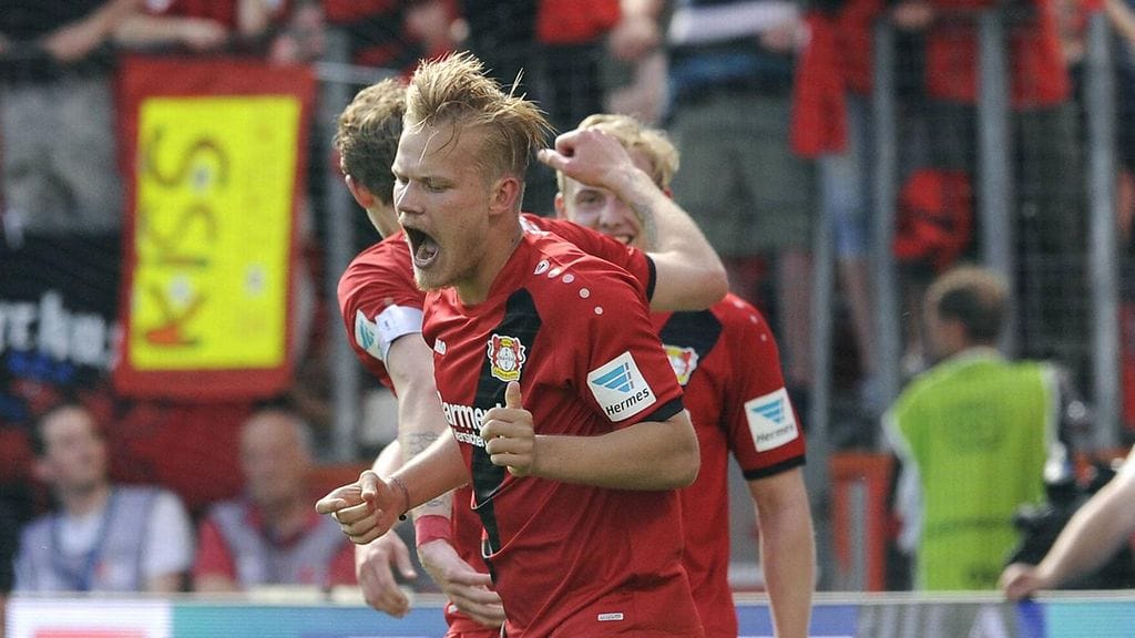 Joel Pohjanpalo iski Leverkusenin tasoituksen.