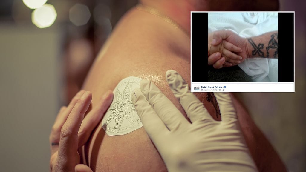 Kuva pojan viimeisistä hetkistä toimi tatuoinnin inspiraationa.