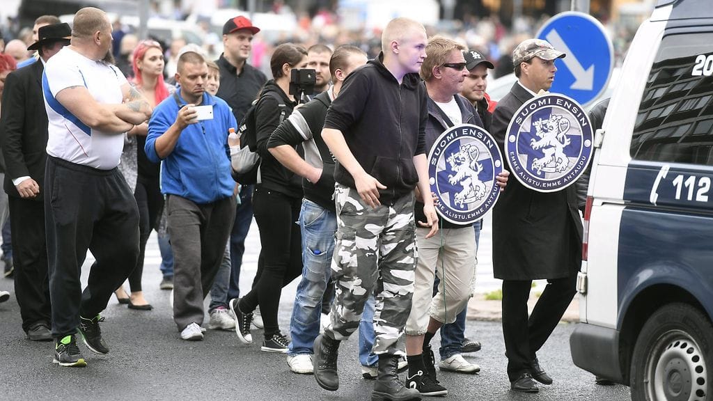 Turun mielenosoitus Suomi ensin 19.08.2017