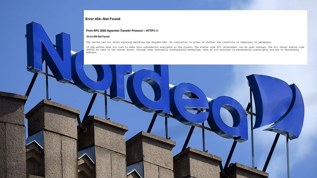 Nordean verkkopankkiin pyrkineitä odotti sunnuntaiaamuna vain tyhjä sivu ja virheilmoitus.