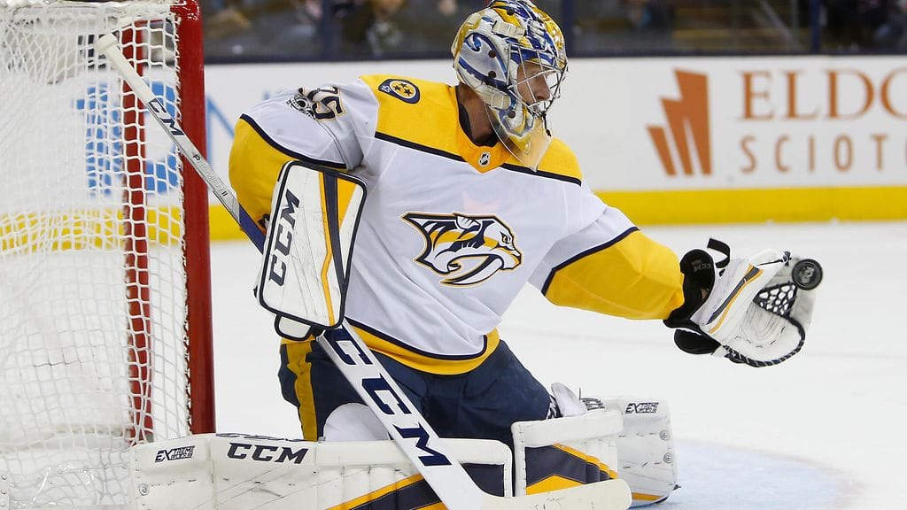 Pekka Rinne torjui Columbusta vastaan 35 laukausta 36:sta.