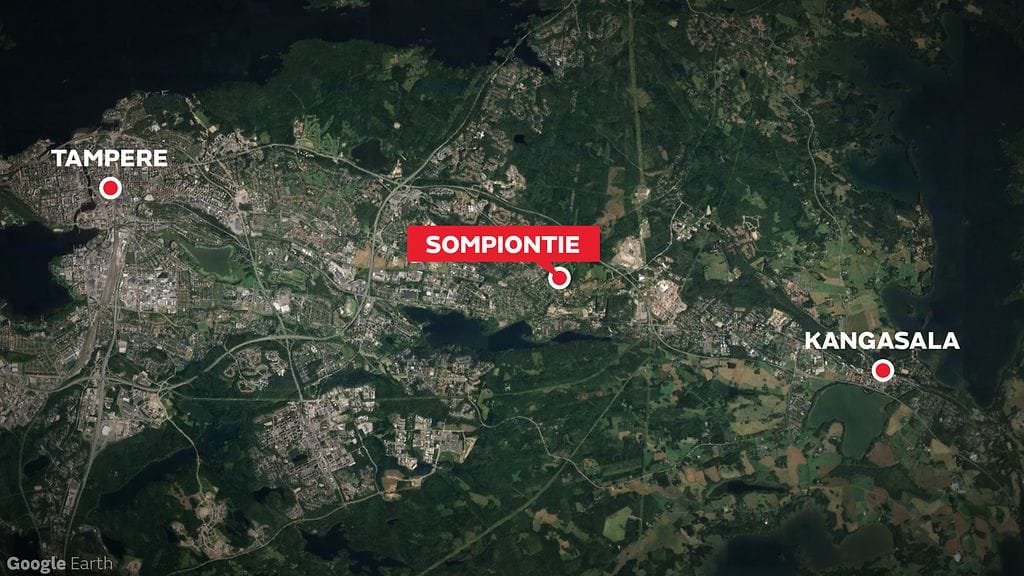 Pirkanmaa Kangasala Sompiontie kartta 2