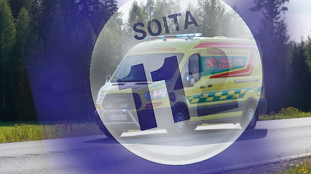 Mies vietiin Kuopion yliopistolliseen sairaalaan.