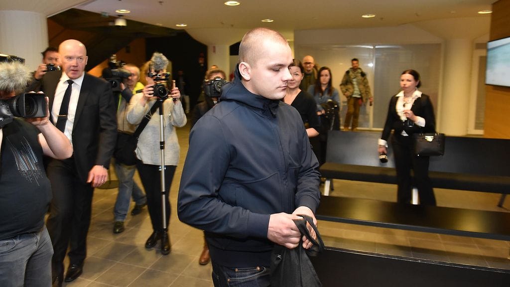 Jesse Torniainen Helsingin käräjäoikeudessa syyskuussa 2016.