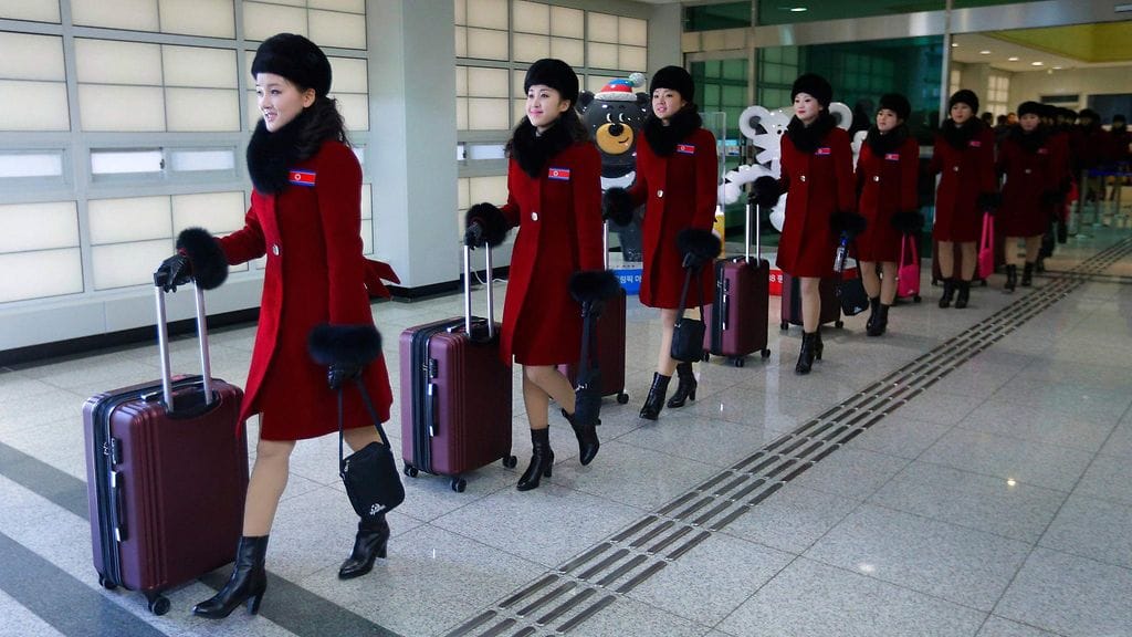 Lehtikuva Pohjois-Korean cheerleaderit2