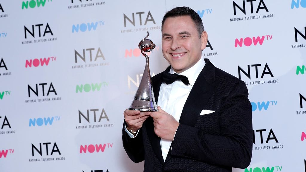 David Walliams palkittiin Britain's Got Talent -ohjelman tuomaroinnista National Television Awards -gaalassa tammikuussa 2018.
