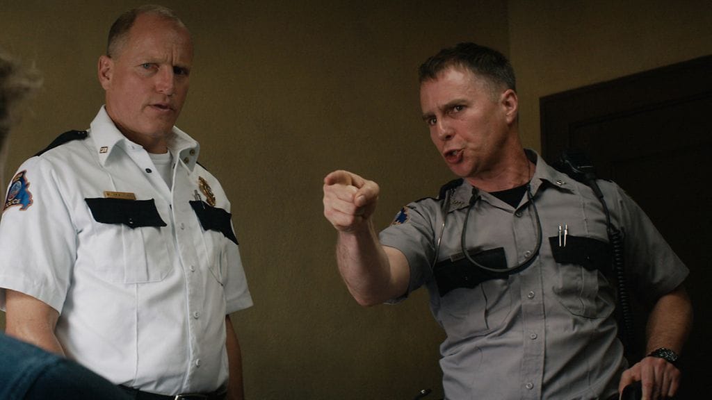 Woody Harrelson ja Sam Rockwell