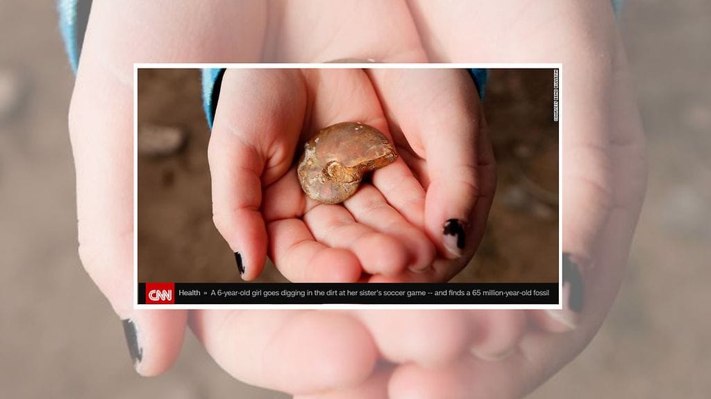 Naomi löysi "pienen kiven" lokakuussa 2017 kaivaessaan maata, ja sen kuviointi muistutti häntä Vaiana-animaatiosta. Kuvan lähde CNN