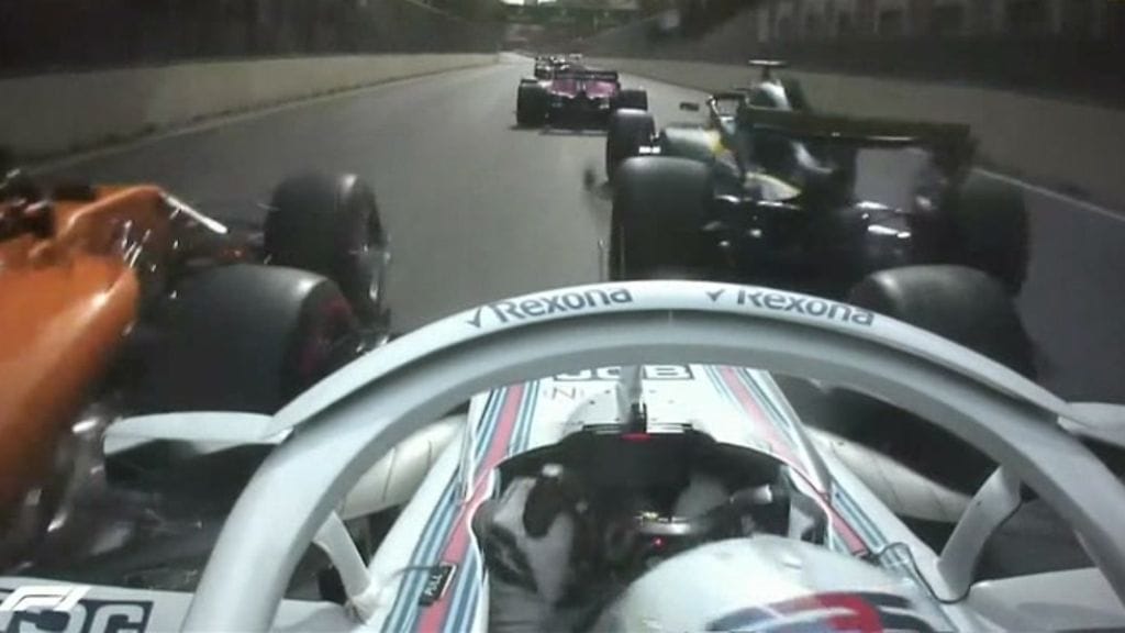 Sirotkin joutui Alonson ja Sainzin puristamaksi.