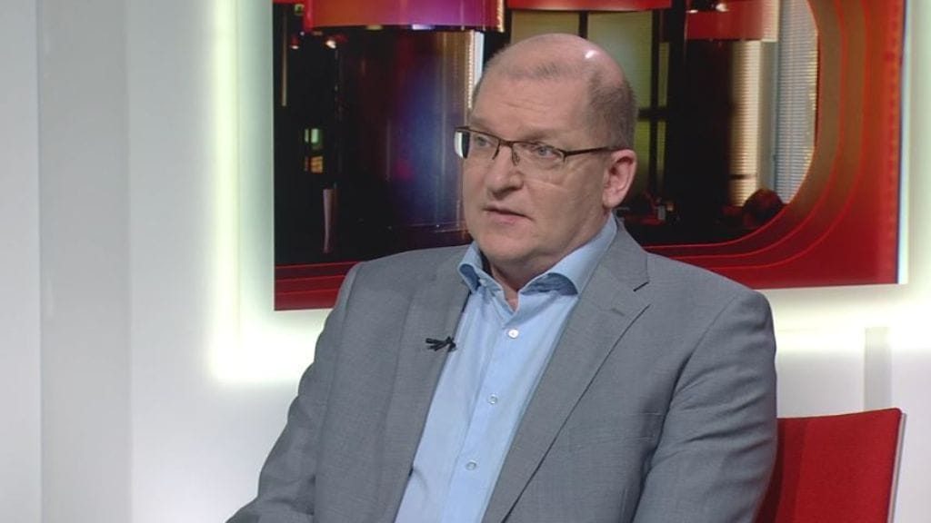 Teollisuusliiton puheenjohtaja Riku Aalto.