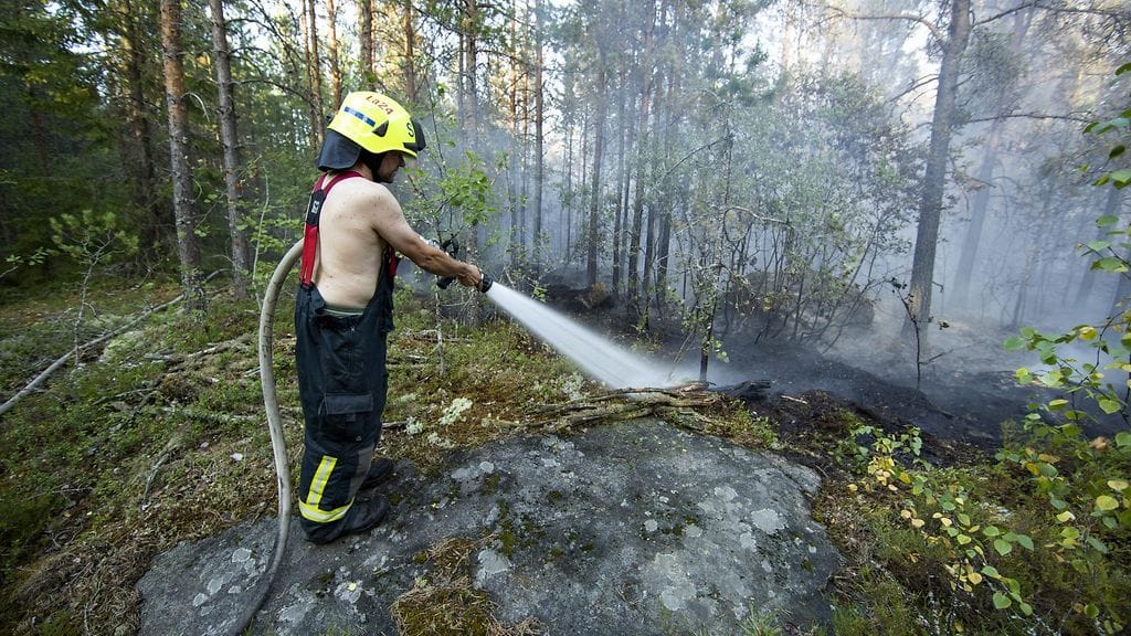 Pyhäranta maastopalo sammutus