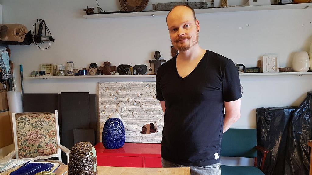 Keramiikkataiteilija Ville Heimala avasi ateljeensa yleisölle 1