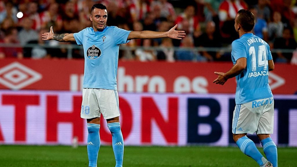 Celta Vigon Iago Aspas huudatti kotiyleisöä kahdella komealla Eibarin verkkoon isketyllä maalilla.