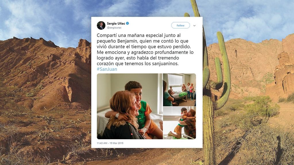 Viisivuotias ehti olla kadoksissa vuorokauden ennen kuin hänet löydettiin aavikolta Argentiinassa.