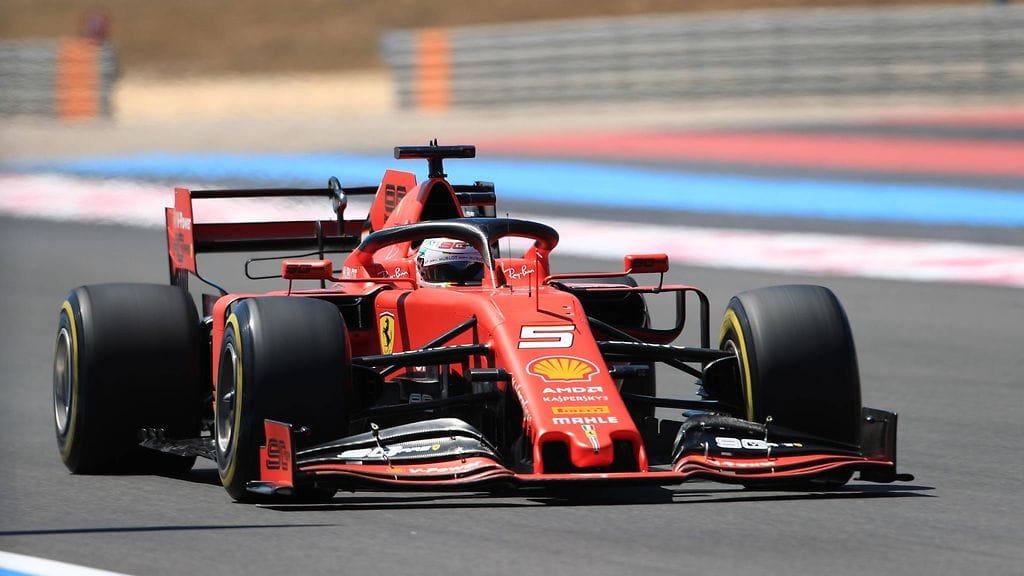 Sebastian Vettel jäi Ranskan aika-ajoissa vasta seitsemänneksi.