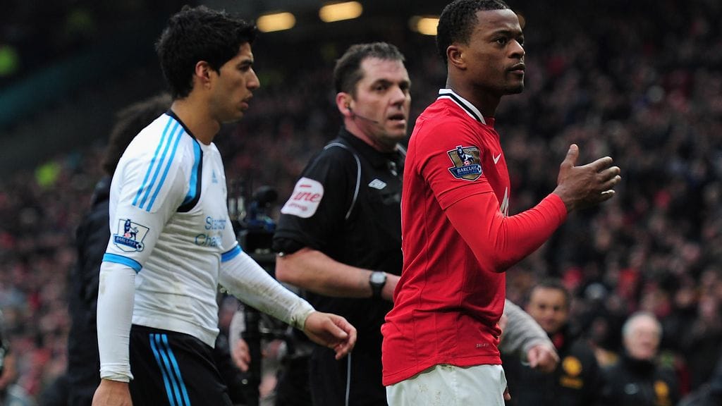 Luis Suarezin ja Patrice Evran välillä on kuohunut vuosien varrella.