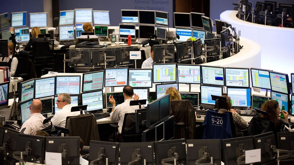 Kyyti oli tänään kylmää maailman eri pörsseissä. AOP Frankfurtin pörssi. Arkistokuva