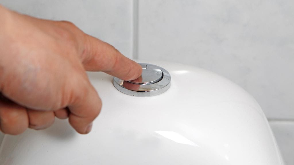 Wc-pönttöjen asiantuntijan mukaan yleisin virhe puhdistuksessa tapahtuu huuhtelupainiketta putsattaessa.